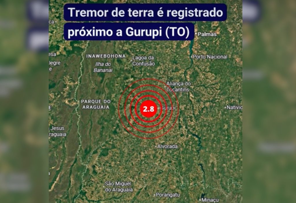 Tremor de magnitude 2,8 registrado no TO é relativamente comum no país, diz RSBR