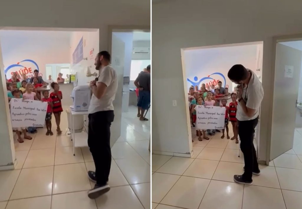 ‘Chorei por semanas’, diz médico que recebeu homenagem de crianças cantando em postinho no TO