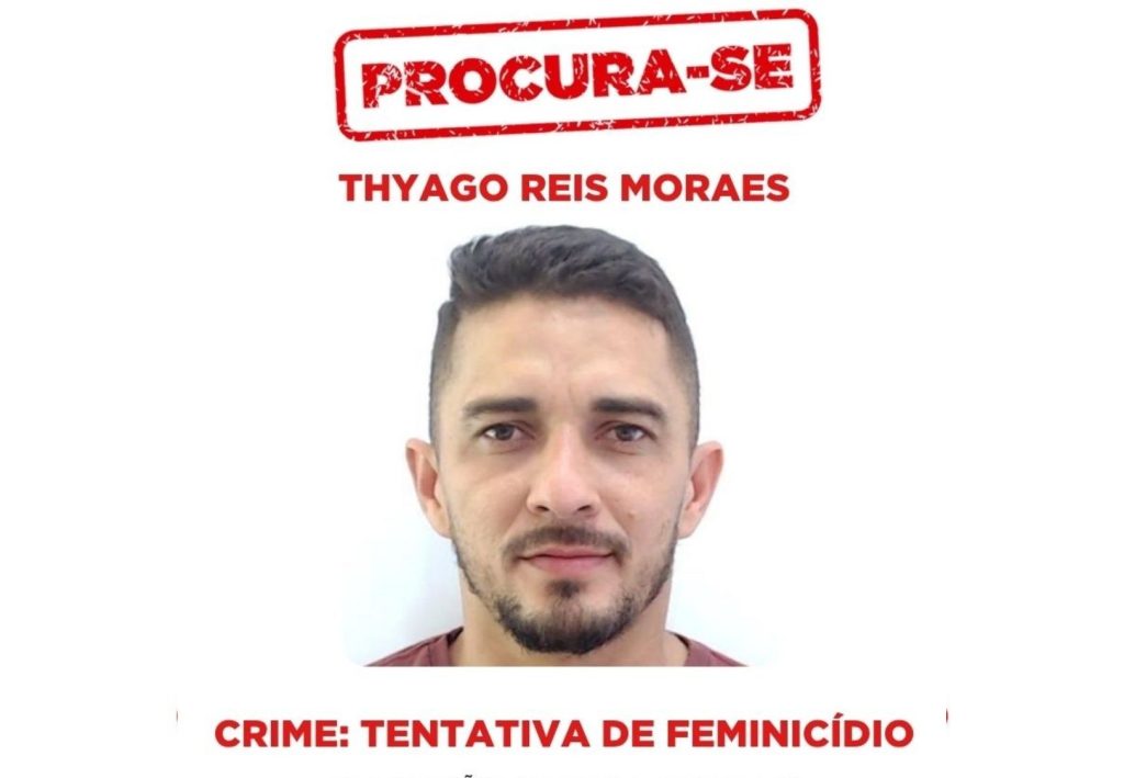 Polícia divulga cartaz de procurado após mulher ser baleada cinco vezes e apontar ex-marido como autor